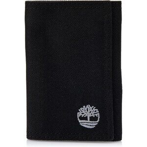 Timberland mens Trifold Nylon Wallet, Black, One Size